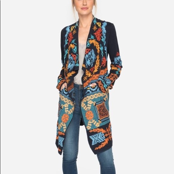 Johnny Was Sweaters - Johnny Was Biya Jalen Wrap Cardigan Sweater M